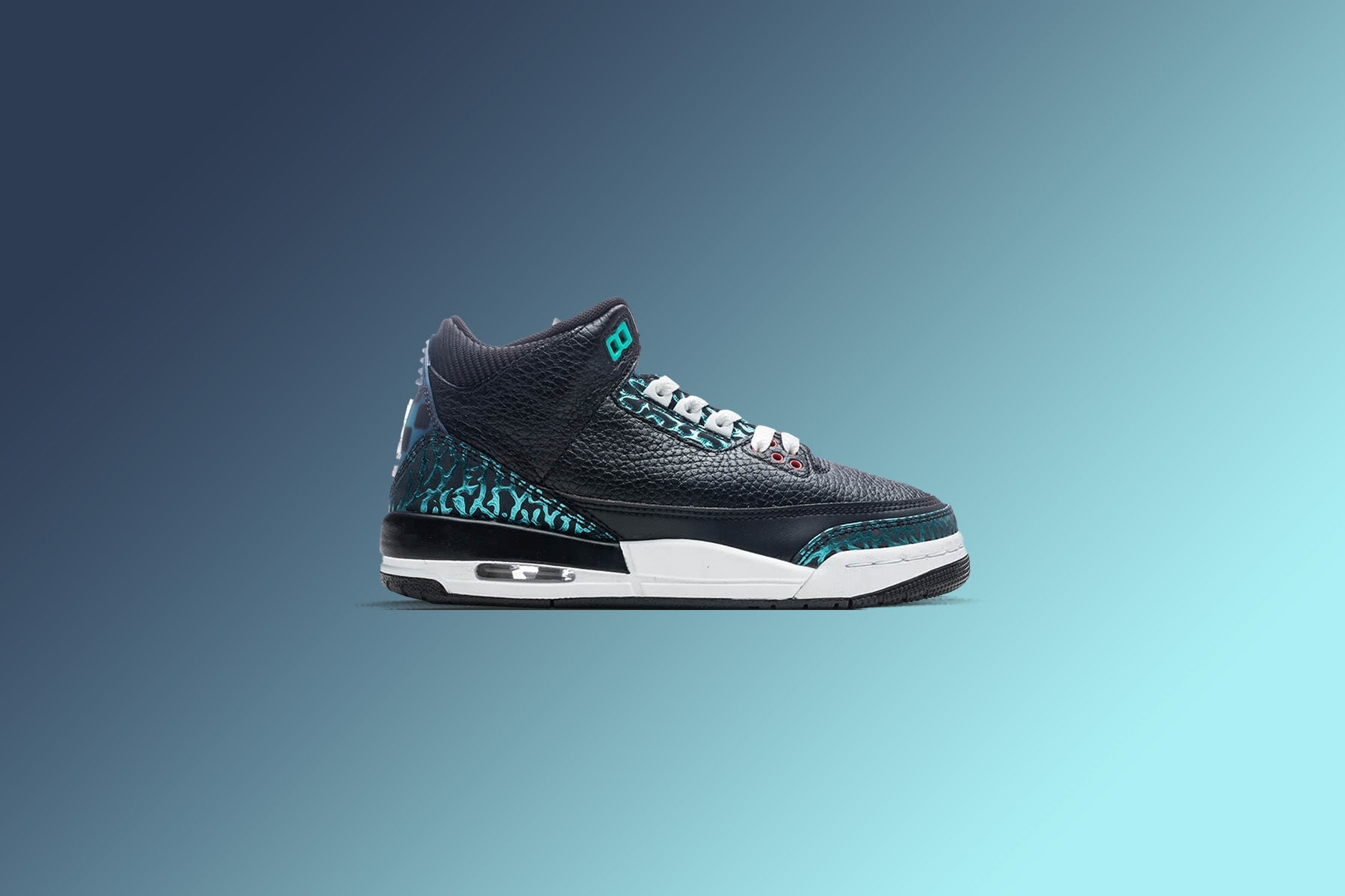 Air Jordan 3 Retro (GS) 'Moto' - Black/Siren Red/Hyper Jade